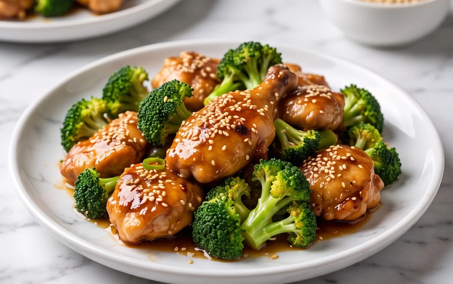 Poulet Miel Sésame & Brocolis : Recette Facile